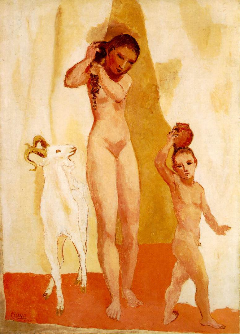 Пабло Пикассо - Девочка с козленком, 1906, 102 × 139 см: Описание произведе...