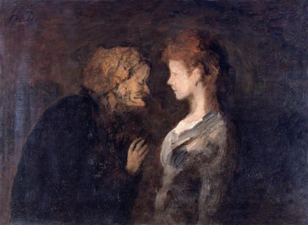 Honore Daumier. The Secret