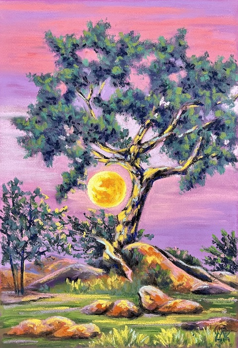Larissa Lukaneva. The moon and the tree