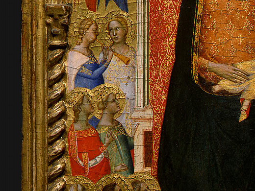 Bernardo Daddy. Madonna and child with angels (detail)