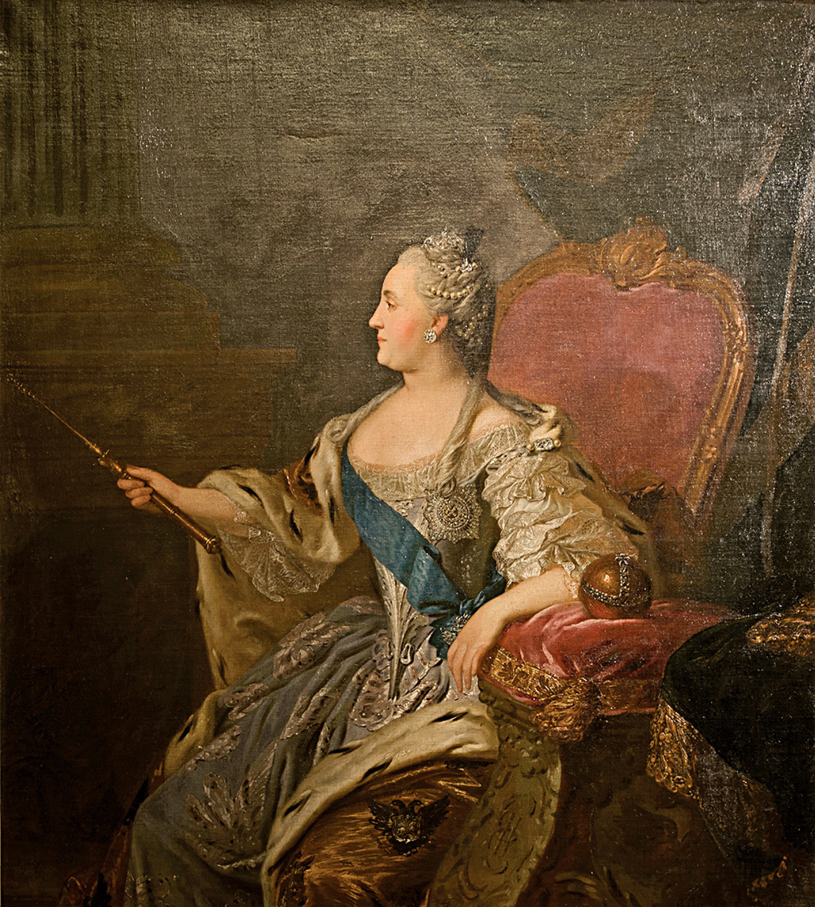 Произведения екатерины 2. Портрет Екатерины II 1763 Рокотов.