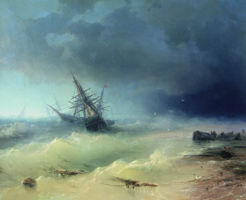 Штиль буря. Штиль Айвазовский картина 1837.
