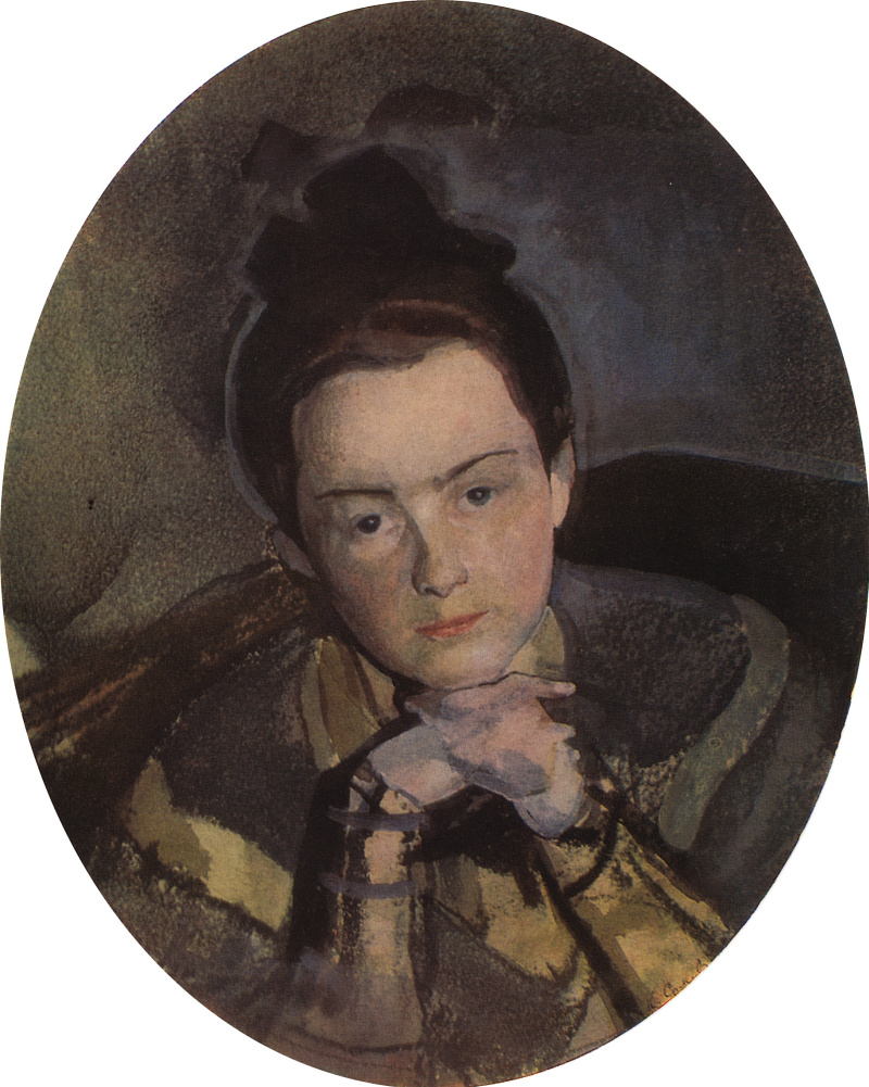 Сомов портрет Остроумовой-Лебедевой 1901