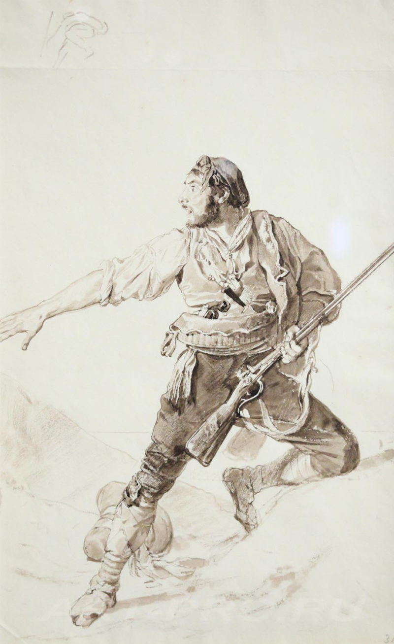 Христос и разбойник. Эскиз. 1893