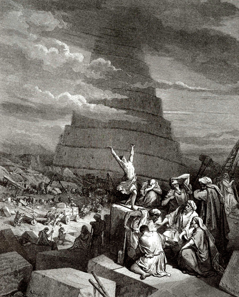Paul Gustave Dore Bible illustrations: The Tower of Babel, 1877 ...