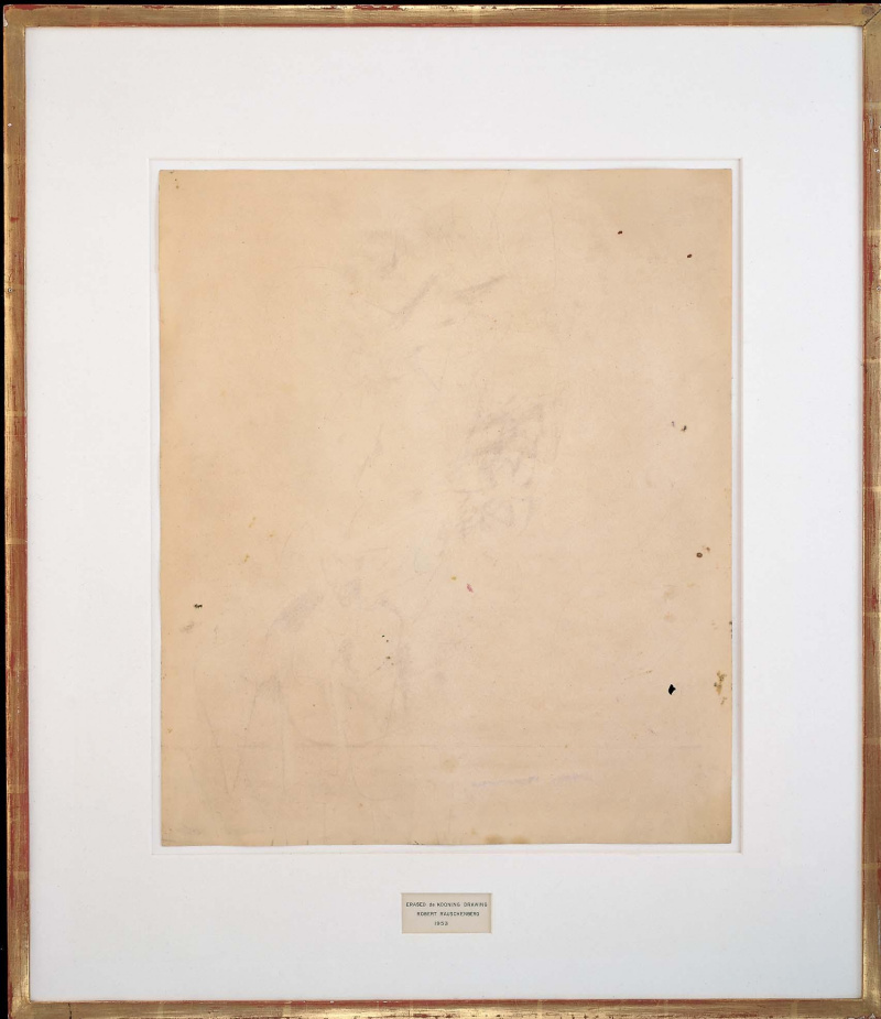 Erased de Kooning drawing, 1953, 55×65 cm by Robert Rauschenberg