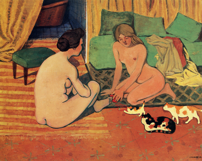 Nude with cats, 1898, 52 × 41 cm by Felix Vallotton: History, Analysis &...