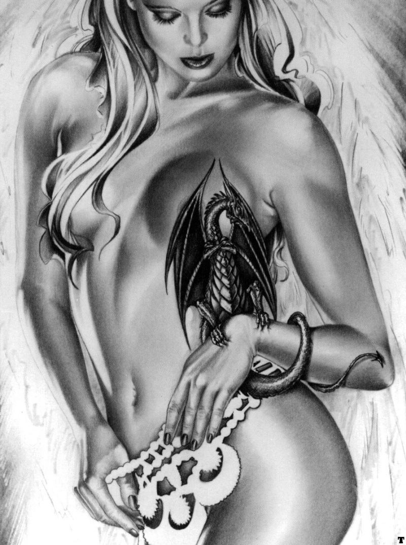 эскизы татуировок голых женщин фото 107