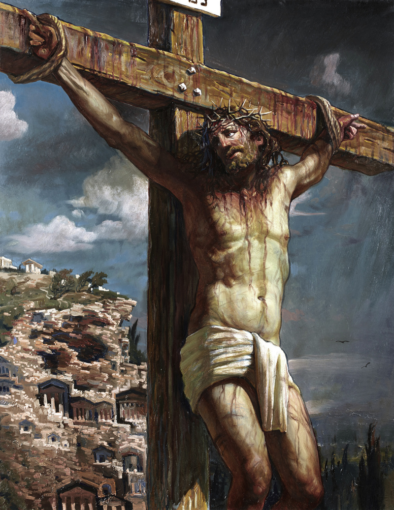 Crucifixion of Jesus Christ., 2015, 50×70 cm by Sushienok64 @ mail ...