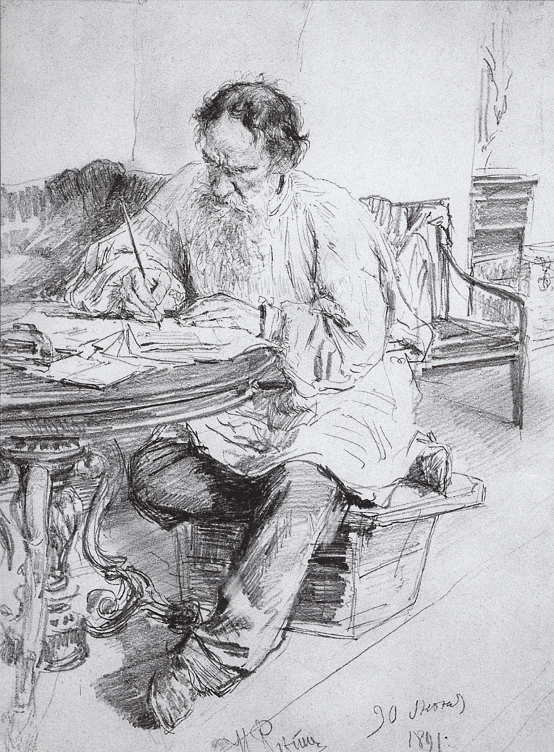 Илья Репин портрет л. н. Толстого (1887)