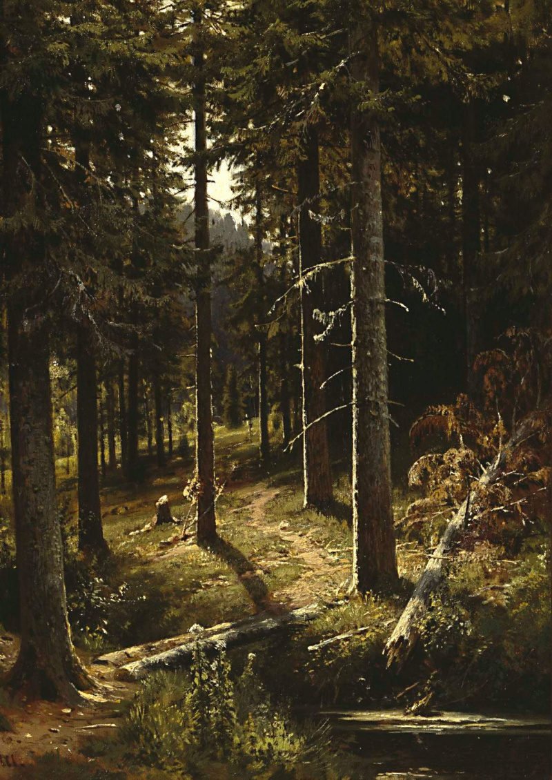 Лесной пейзаж Шишкин 1832-1898