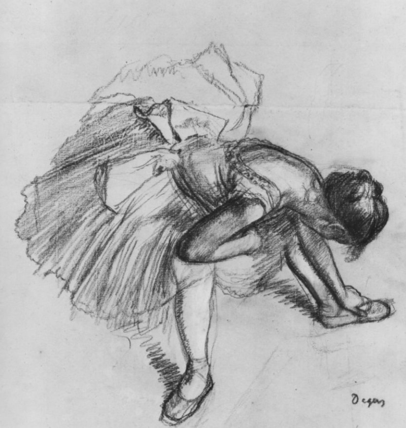 Рисунок эдгара. Дега Наброски балерин.