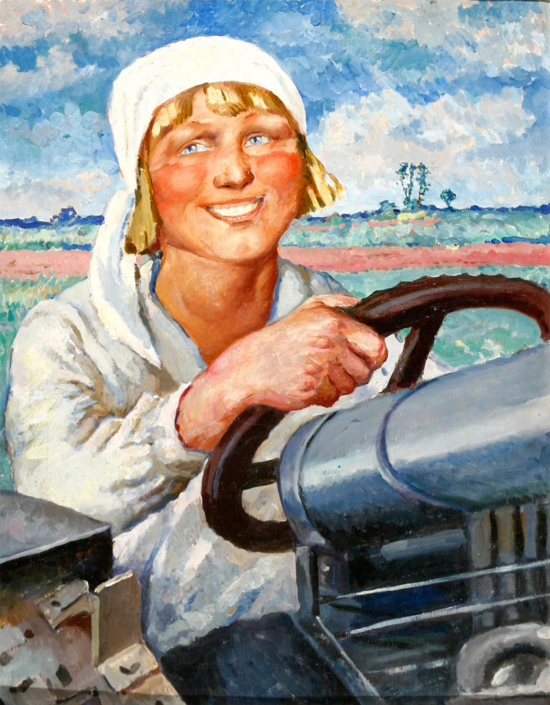 Женщина трактористка