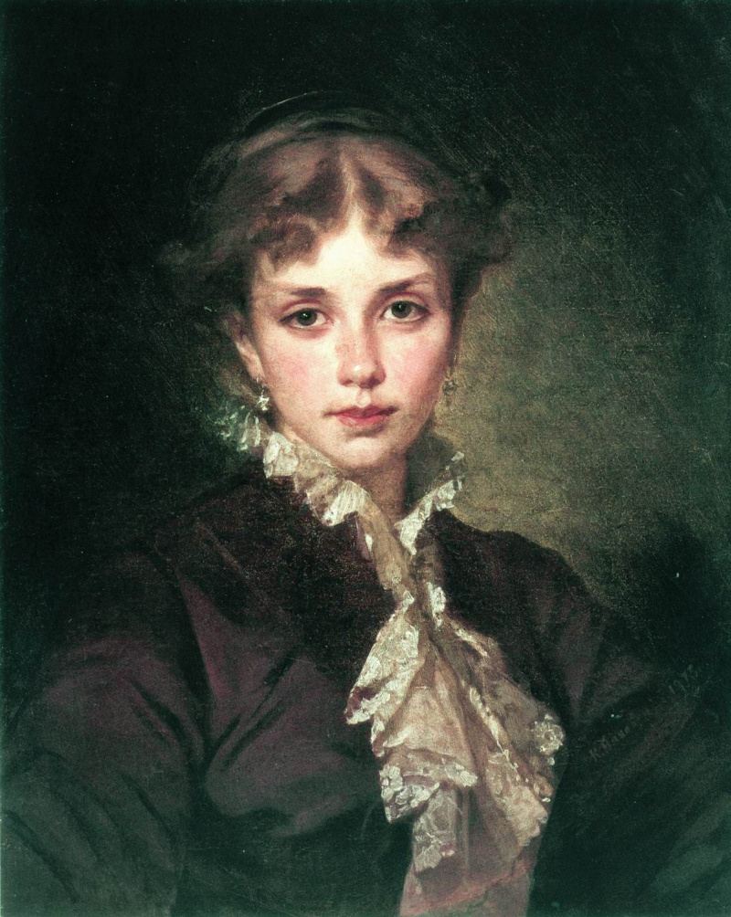 Константин Маковский женский портрет 1878