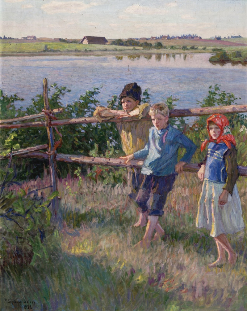 Дети на берегу реки
