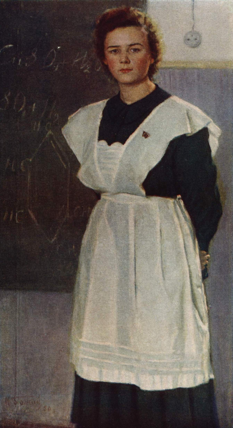 Божий м.м. портрет отличницы Светланы Шипуновой. 1950 Г.