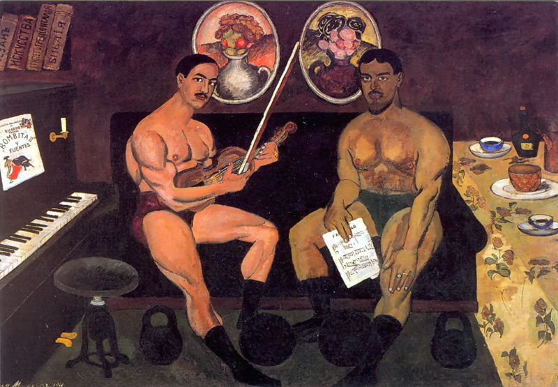 self portrait and a portrait of pyotr konchalovsky