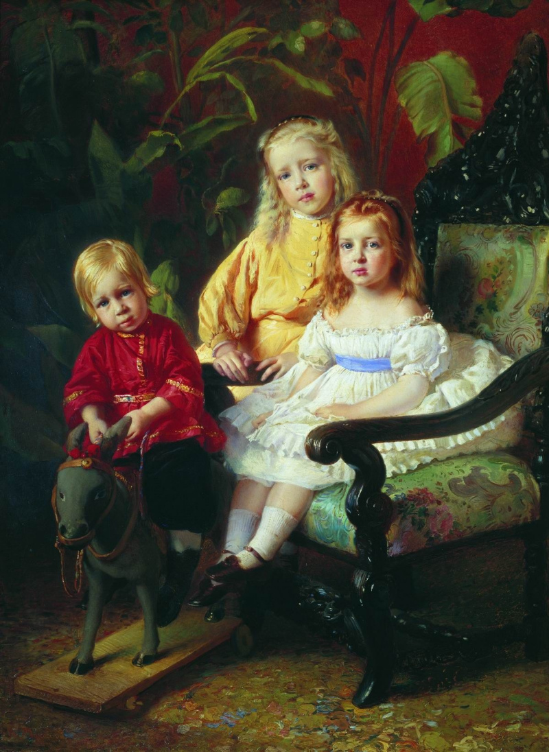Константин Маковский портрет детей художника