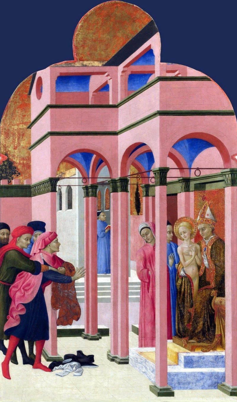 Saint Francis renounces his earthly father, 1444, 53×88 cm by