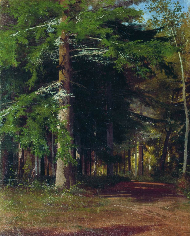 Иван Иванович Шишкин картины ; «рубка леса», 1867