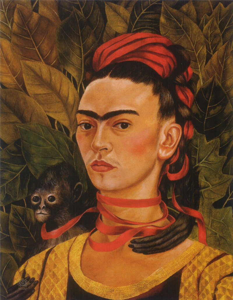 Frida Kahlo Autorretrato Con Mono Descripci N De La Obra Arthive