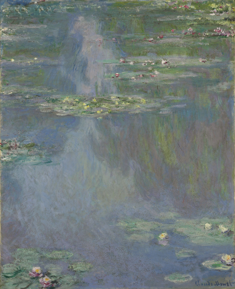 Water lilies картина клода моне