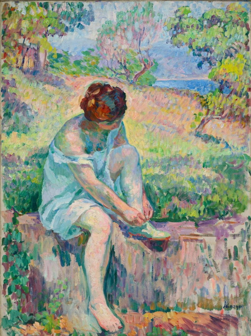 После купания картина