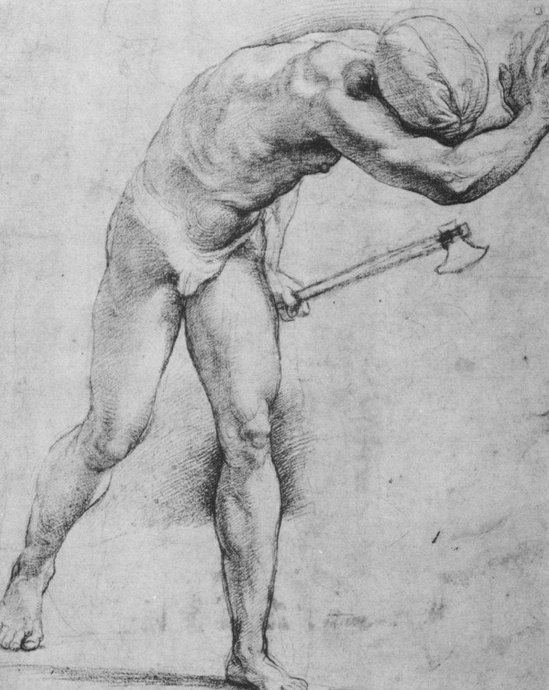 Картина фигура с мечом художника