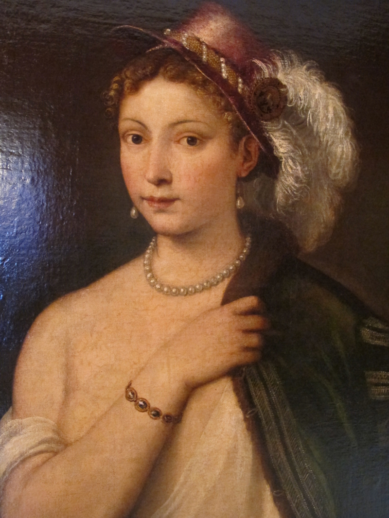 «Портрет молодой женщины» 1530г Тициана