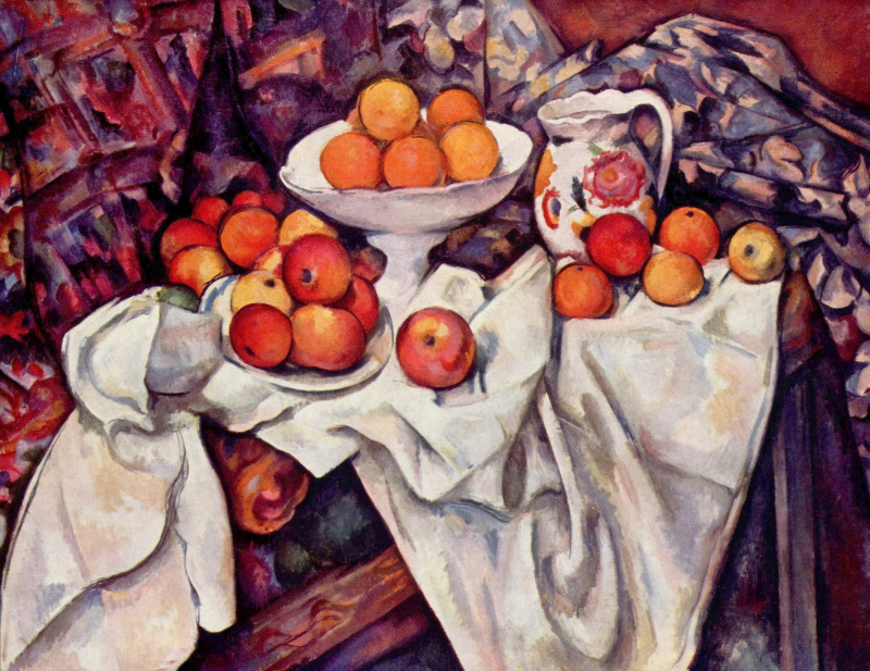 Paul Cezanne Still life with apples and oranges, 1901, 92×73 厘米