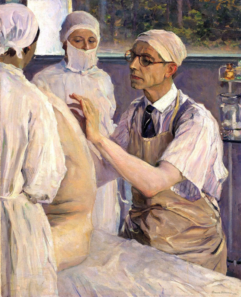 М.В. Нестеров. Портрет хирурга с.с. Юдина. 1933.