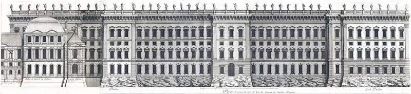 Gian Lorenzo Bernini Louvre Museum, third project. South facade from ...