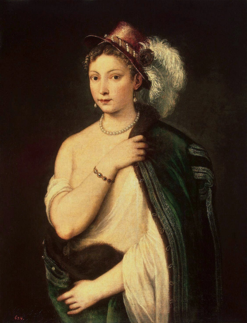 Тициан Вечеллио портрет молодой женщины