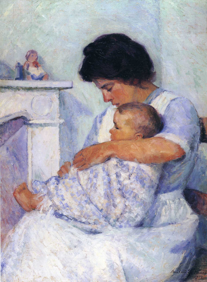 Мать и младенец живопись