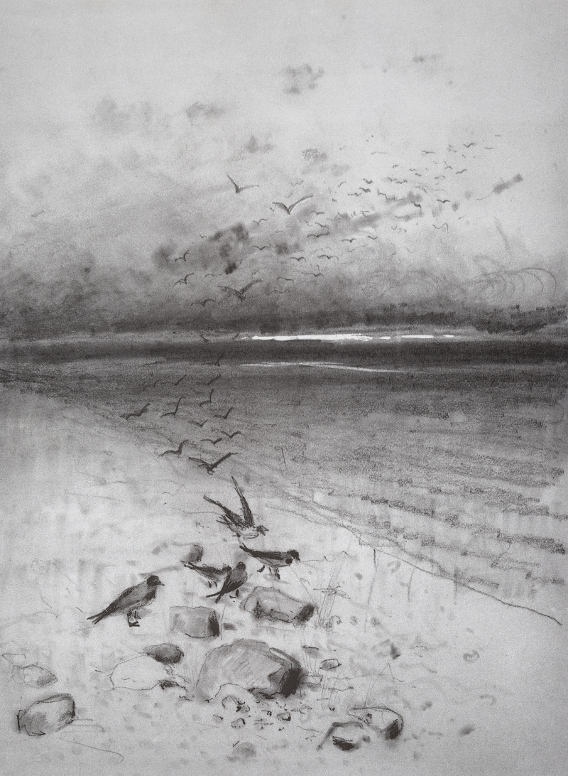 “Вечер. Поле с воронами” (1874)[ Саврасов