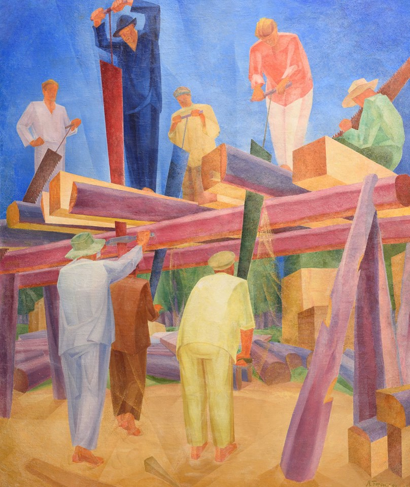 Александр Богомазов. «Пильщики». 1929. НХМУ Александр Богомазов. «Пильщики». 1929. НХМУ