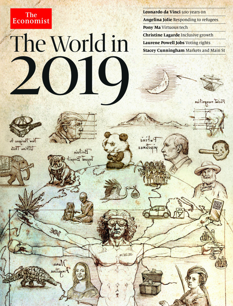 Обложка еженедельника The Economist № 1−2019. Обложка еженедельника The Economist № 1−2019.