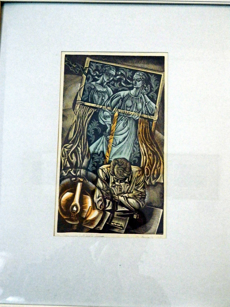 Лопата В. «О, панна Инна…», 1975. Линогравюра. Лопата В. «О, панна Инна…», 1975. Линогравюра.