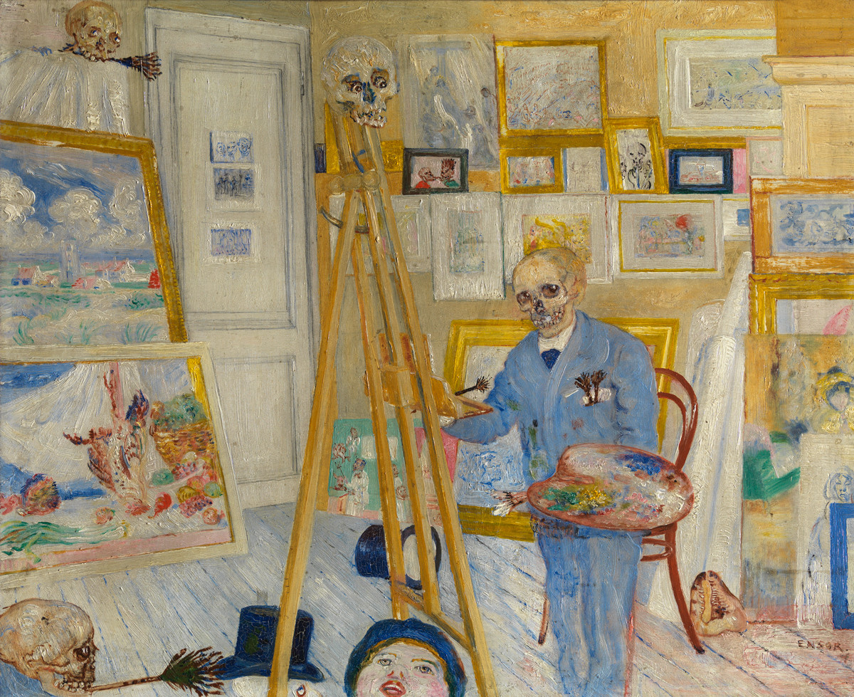 The intrigue of mysterious paintings by James Ensor is revealed in the Great Britain