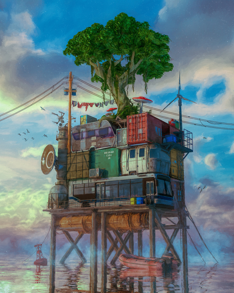 Ocean Front by Beeple warns of the dangers of climate change. The artist promised to donate the $ 6 Ocean Front by Beeple warns of the dangers of climate change. The artist promised to donate the $ 6