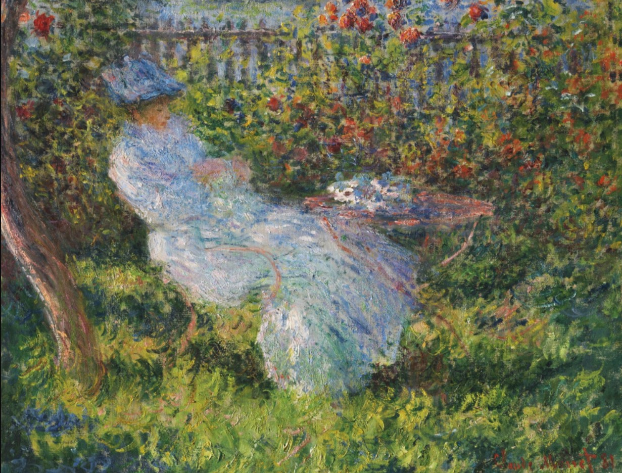 Моне Клод «Алиса Ошеде в саду»