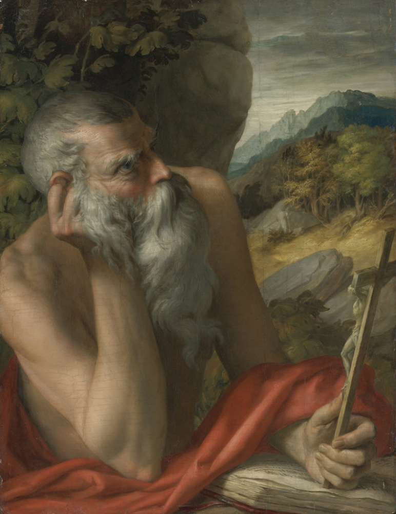 The painting depicting St. Jerome by Parmigianino or the School of Parmigianino cost the buyer 842.5 The painting depicting St. Jerome by Parmigianino or the School of Parmigianino cost the buyer 842.5