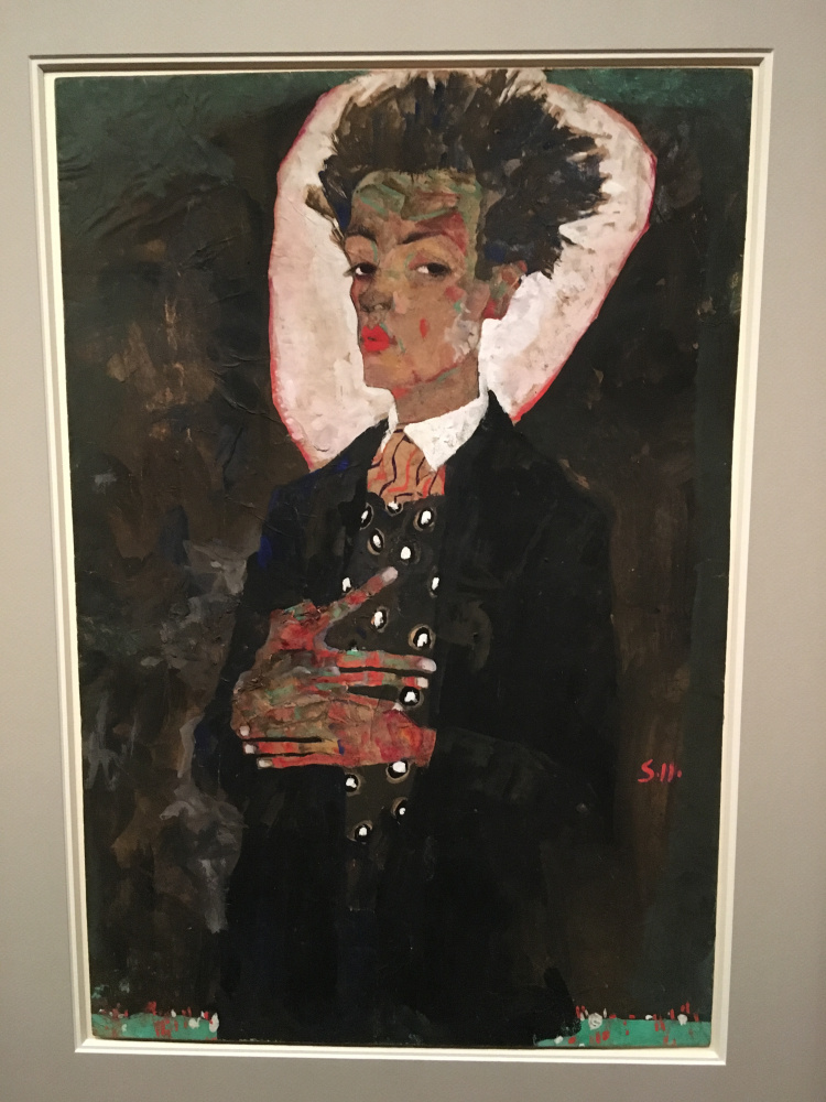 Egon Schiele, Self-Portrait with Peacock Waistcoat, 1911. Ernst Ploil, Vienna Egon Schiele, Self-Portrait with Peacock Waistcoat, 1911. Ernst Ploil, Vienna