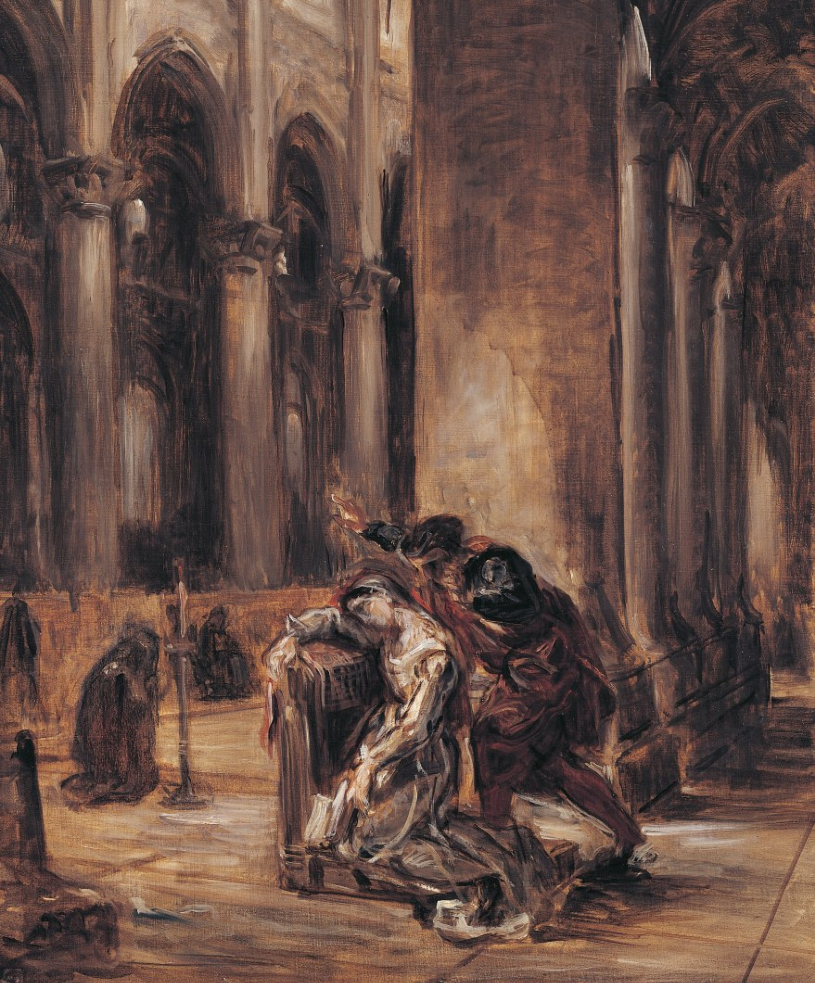 Eugene Delacroix Margarita en la iglesia (en Goethe 