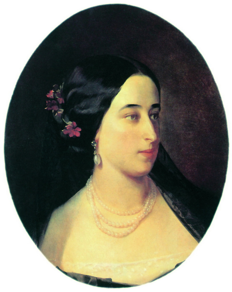 Ivan Kuzmich Makarov. Portrait of Maria Alexandrovna Hartung, born Pushkin. 1860