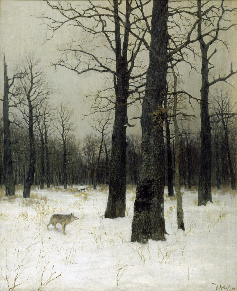 Isaac Levitan. Winter in the forest