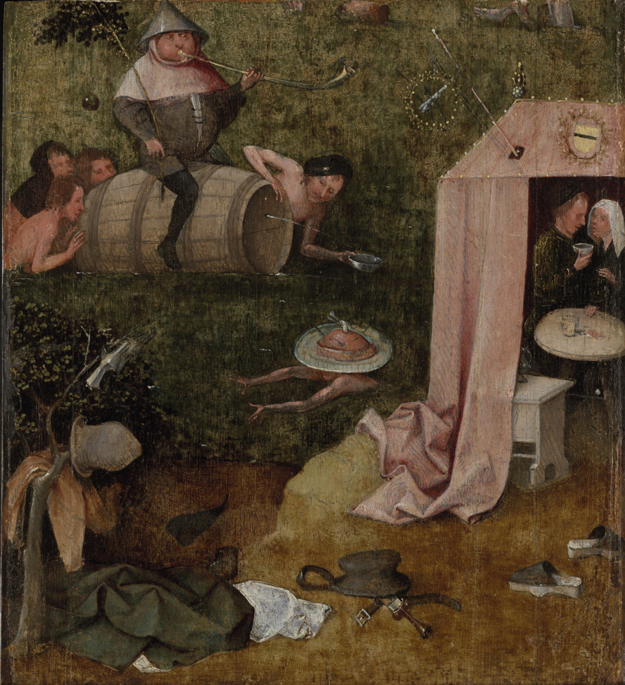 Hieronymus Bosch. Allegory of gluttony and voluptuousness