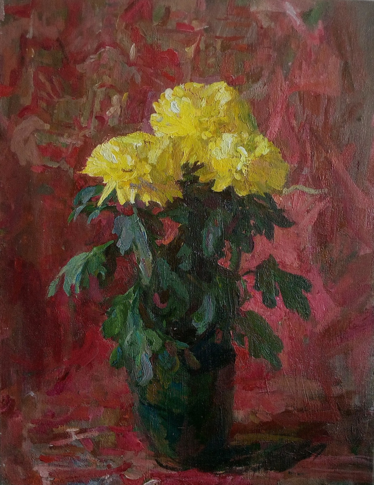 Elena Genievna Pimenova. Chrysanthemums