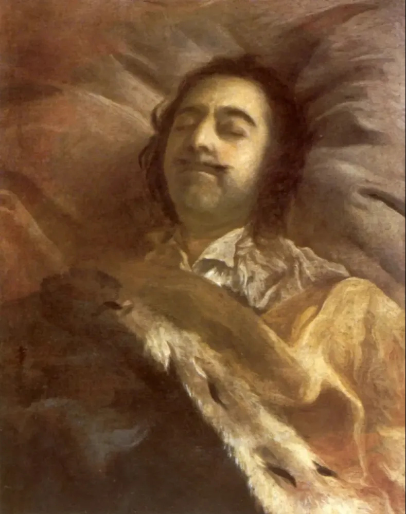 Ivan Nikitich Nikitin. Peter the Great on his deathbed