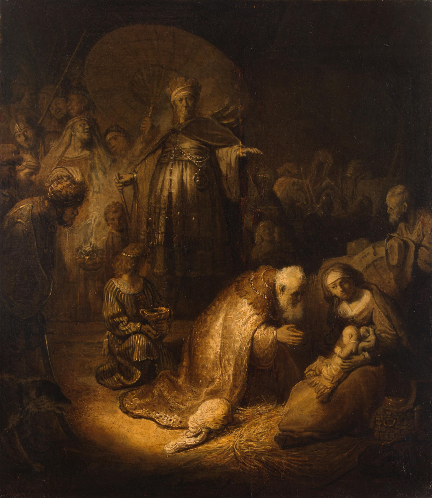 Rembrandt Harmenszoon van Rijn. The adoration of the Magi